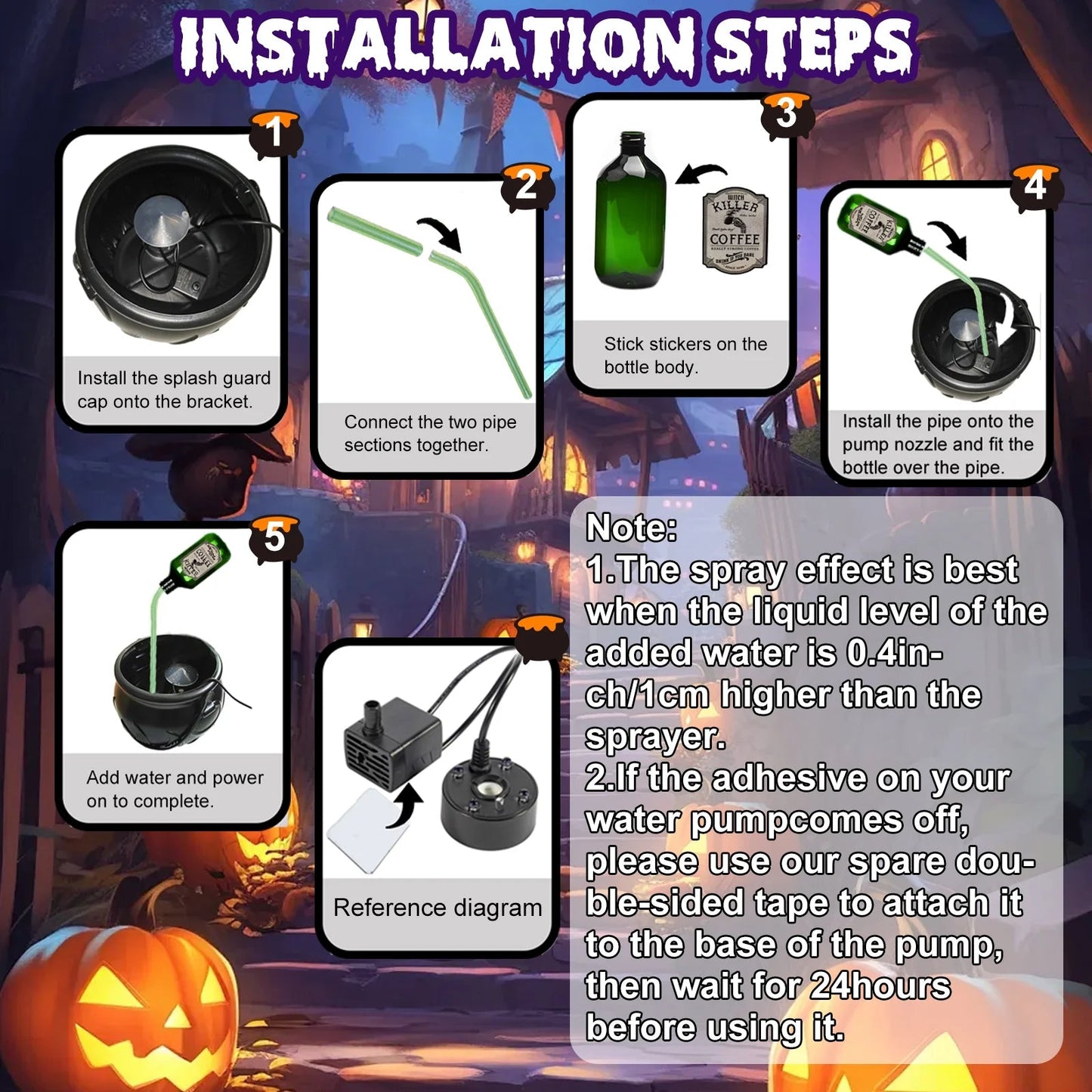 Skeleton Cauldron with Floating Bottle
